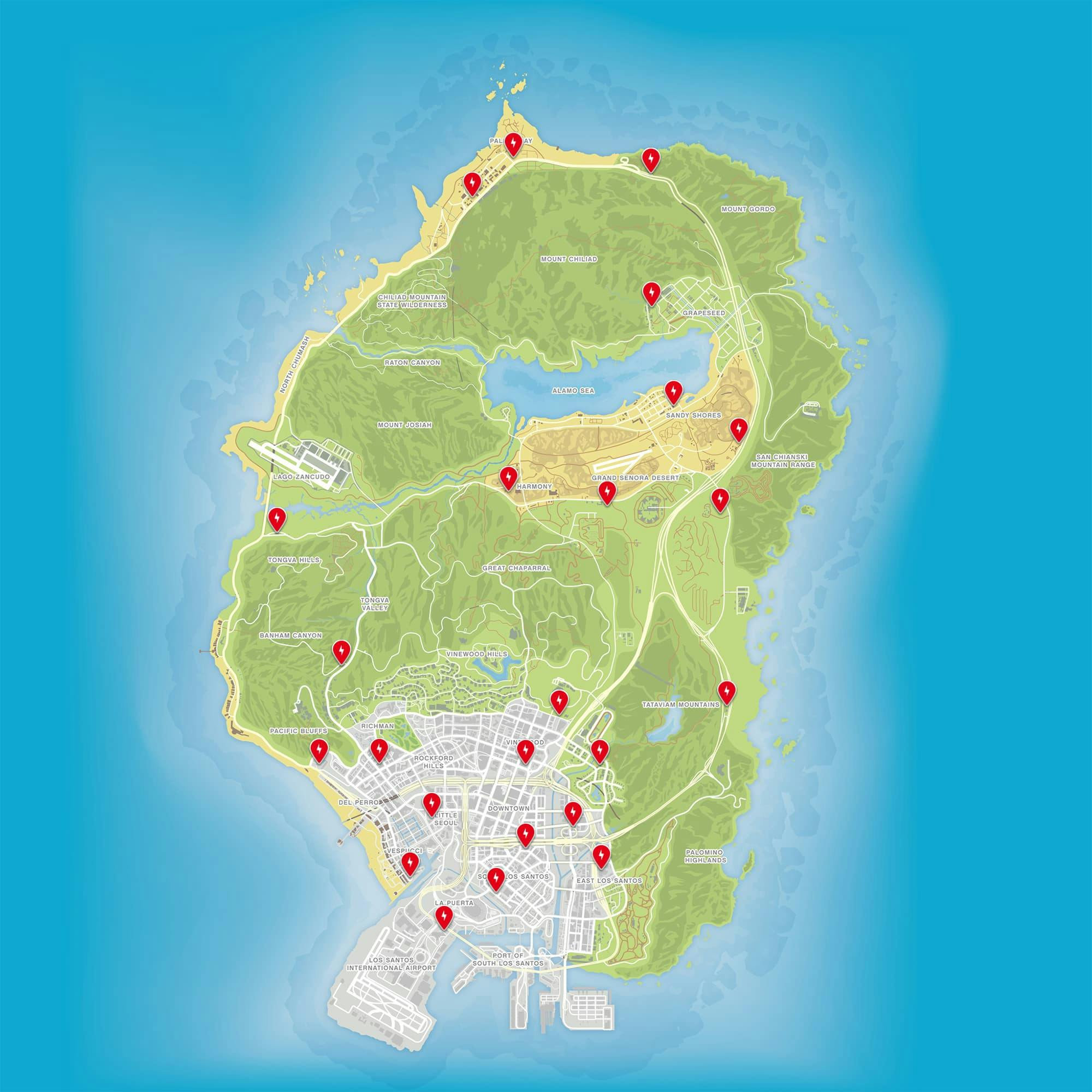 EV charger map